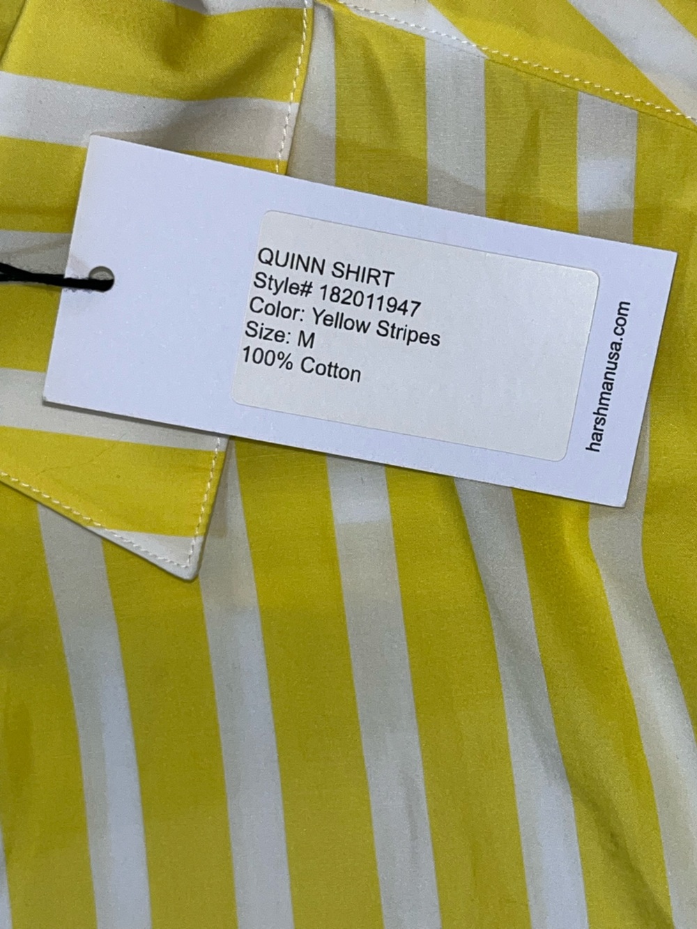 NWT Harshman Women’s Cotton Striped Quinn Shirt Size Medium - Picture 4 of 7